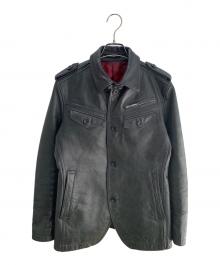 A.S.M（エイエムエス）の古着「バッファローレザージャケット」｜ブラック