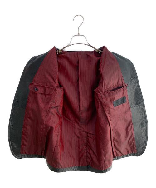 A.S.M（エイエムエス）A.S.M (エイエムエス) バッファローレザージャケット ブラック サイズ:Lの古着・服飾アイテム