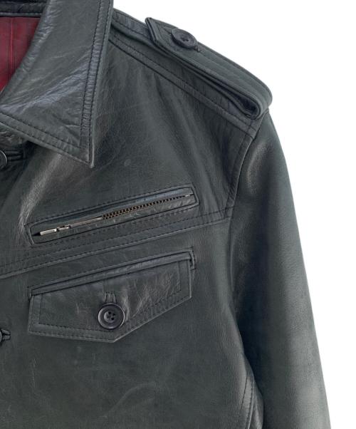 A.S.M（エイエムエス）A.S.M (エイエムエス) バッファローレザージャケット ブラック サイズ:Lの古着・服飾アイテム