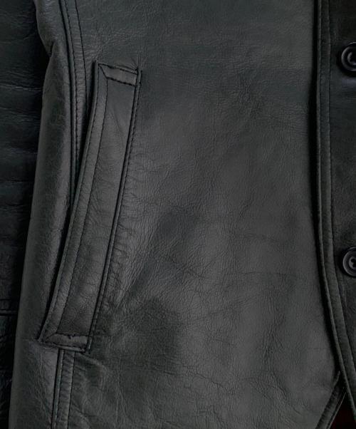 A.S.M（エイエムエス）A.S.M (エイエムエス) バッファローレザージャケット ブラック サイズ:Lの古着・服飾アイテム