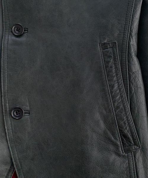 A.S.M（エイエムエス）A.S.M (エイエムエス) バッファローレザージャケット ブラック サイズ:Lの古着・服飾アイテム