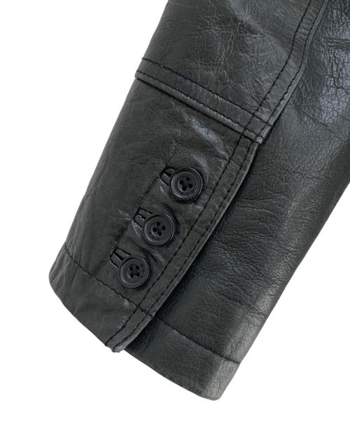 A.S.M（エイエムエス）A.S.M (エイエムエス) バッファローレザージャケット ブラック サイズ:Lの古着・服飾アイテム