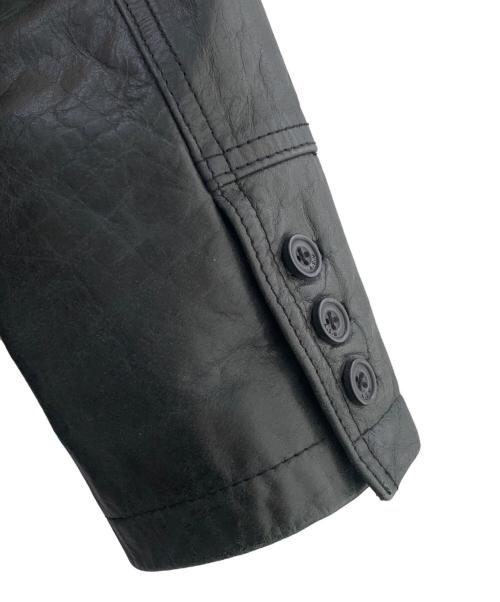 A.S.M（エイエムエス）A.S.M (エイエムエス) バッファローレザージャケット ブラック サイズ:Lの古着・服飾アイテム