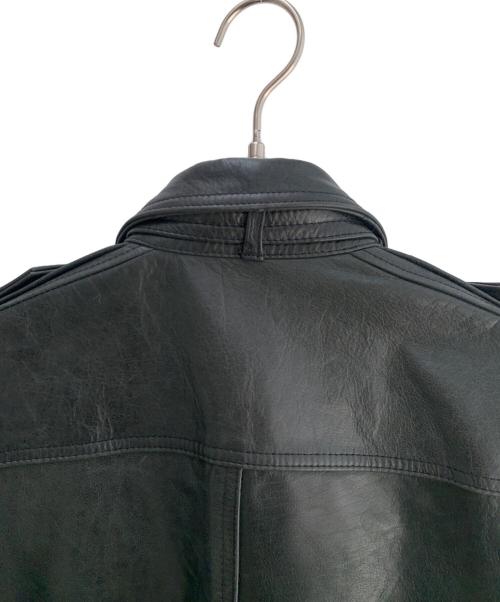 A.S.M（エイエムエス）A.S.M (エイエムエス) バッファローレザージャケット ブラック サイズ:Lの古着・服飾アイテム