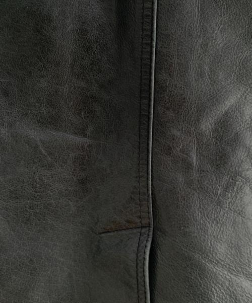 A.S.M（エイエムエス）A.S.M (エイエムエス) バッファローレザージャケット ブラック サイズ:Lの古着・服飾アイテム