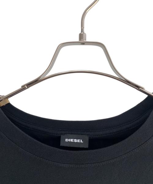 DIESEL（ディーゼル）DIESEL (ディーゼル) 長袖カットソー ホワイト×ブラック サイズ:XXLの古着・服飾アイテム