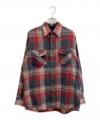 Searsシアーズ）の古着「長袖シャツ」｜レッド×グレー