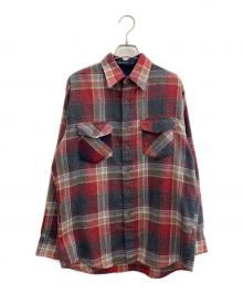 Sears（シアーズ）の古着「長袖シャツ」｜レッド×グレー