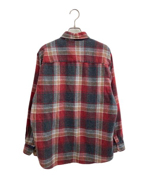Sears（シアーズ）Sears (シアーズ) 長袖シャツ レッド×グレー サイズ:Ｍの古着・服飾アイテム