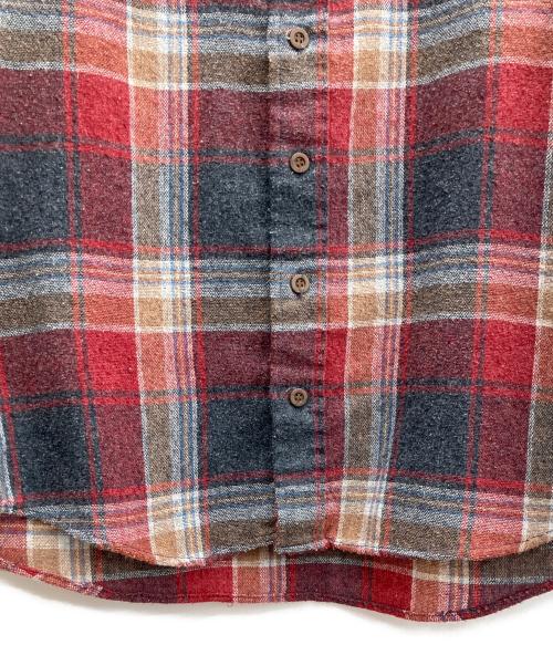 Sears（シアーズ）Sears (シアーズ) 長袖シャツ レッド×グレー サイズ:Ｍの古着・服飾アイテム
