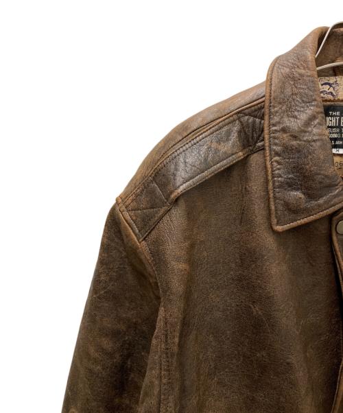 FLIGHT EQUIPMENT（フライト イクイップメント）FLIGHT EQUIPMENT (フライト イクイップメント) レザージャケット4091 ブラウン サイズ:Ｍの古着・服飾アイテム