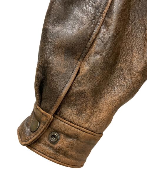 FLIGHT EQUIPMENT（フライト イクイップメント）FLIGHT EQUIPMENT (フライト イクイップメント) レザージャケット4091 ブラウン サイズ:Ｍの古着・服飾アイテム