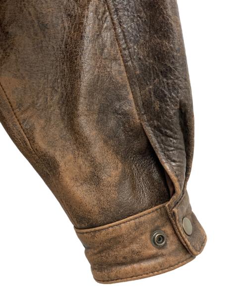 FLIGHT EQUIPMENT（フライト イクイップメント）FLIGHT EQUIPMENT (フライト イクイップメント) レザージャケット4091 ブラウン サイズ:Ｍの古着・服飾アイテム