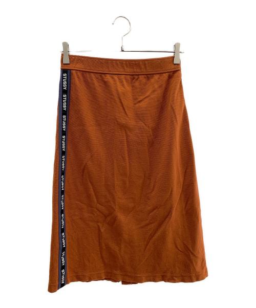 stussy（ステューシー）stussy (ステューシー) スウェットスカート ブラウン サイズ:FREEの古着・服飾アイテム