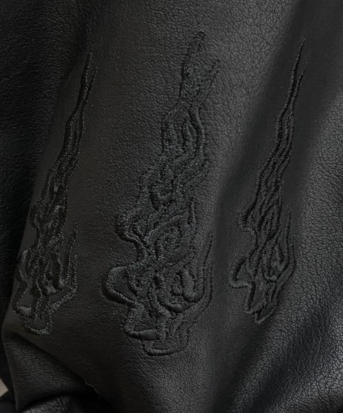 EVISEN（エビセン）EVISEN (エビセン) フェイクレザージャケット ブラック サイズ:Lの古着・服飾アイテム