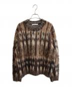 Acne studiosアクネ ストゥディオズ）の古着「BRUSHED JACQUARD JUMPER ニット」｜ブラウン×ブラック
