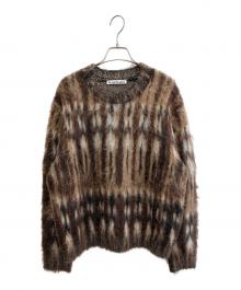 Acne studios（アクネ ストゥディオズ）の古着「BRUSHED JACQUARD JUMPER ニット」｜ブラウン×ブラック