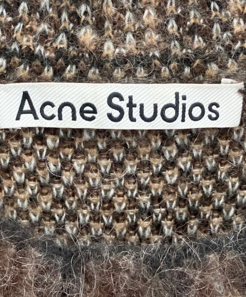 Acne studios（アクネ ストゥディオズ）Acne studios (アクネ ストゥディオズ) BRUSHED JACQUARD JUMPER ニット ブラウン×ブラック サイズ:XSの古着・服飾アイテム