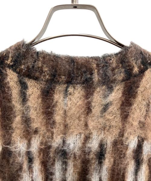 Acne studios（アクネ ストゥディオズ）Acne studios (アクネ ストゥディオズ) BRUSHED JACQUARD JUMPER ニット ブラウン×ブラック サイズ:XSの古着・服飾アイテム