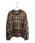Acne studios（アクネ ストゥディオズ）の古着「BRUSHED JACQUARD JUMPER ニット」｜ブラウン×ブラック