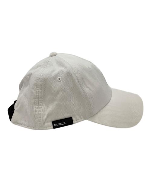 MONCLER（モンクレール）MONCLER (モンクレール) ロゴキャップ ホワイトの古着・服飾アイテム
