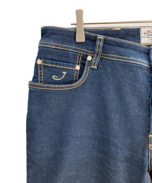 JACOB COHEN（ヤコブコーエン）JACOB COHEN (ヤコブコーエン) ストレッチデニムパンツ インディゴ×イエロー サイズ:91cm (W36)の古着・服飾アイテム