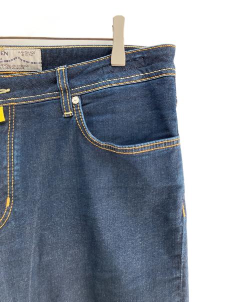JACOB COHEN（ヤコブコーエン）JACOB COHEN (ヤコブコーエン) ストレッチデニムパンツ インディゴ×イエロー サイズ:91cm (W36)の古着・服飾アイテム
