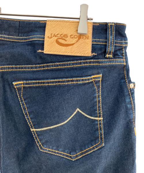 JACOB COHEN（ヤコブコーエン）JACOB COHEN (ヤコブコーエン) ストレッチデニムパンツ インディゴ×イエロー サイズ:91cm (W36)の古着・服飾アイテム
