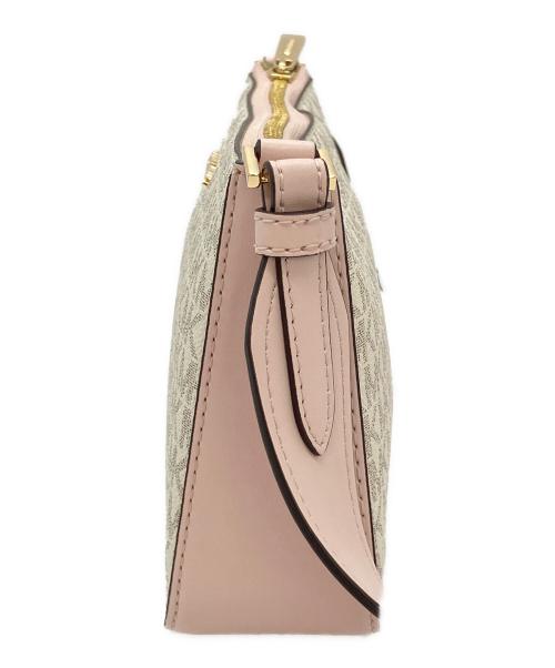MICHAEL KORS（マイケル・コース）MICHAEL KORS (マイケル・コース) ショルダーバッグ ピンク×ホワイトの古着・服飾アイテム