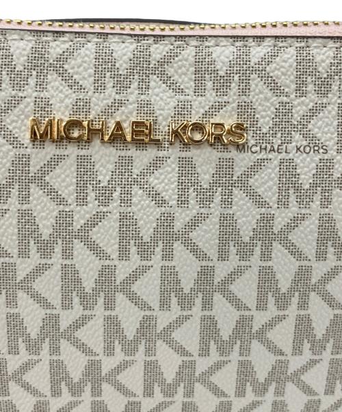 MICHAEL KORS（マイケル・コース）MICHAEL KORS (マイケル・コース) ショルダーバッグ ピンク×ホワイトの古着・服飾アイテム