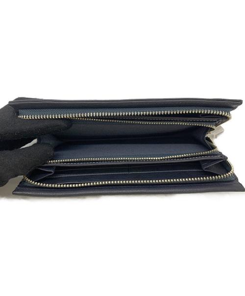 KATHARINE HAMNETT（キャサリンハムネット）KATHARINE HAMNETT (キャサリンハムネット) ラウンドファスナー財布 ネイビーの古着・服飾アイテム