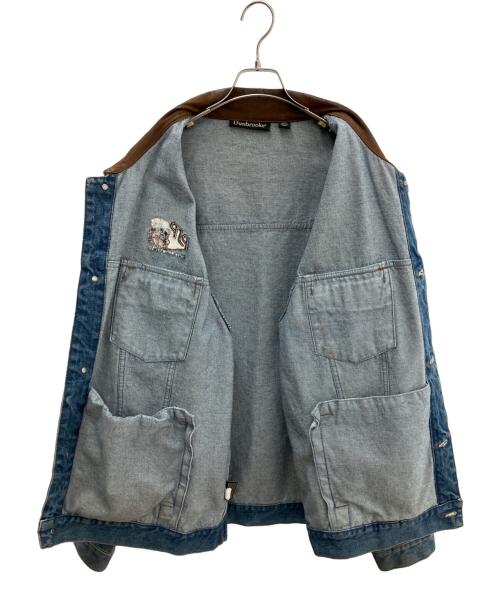 Dunbrooke（ダンブルック）Dunbrooke (ダンブルック) デニムジャケット ブルー×ブラウン サイズ:XLの古着・服飾アイテム