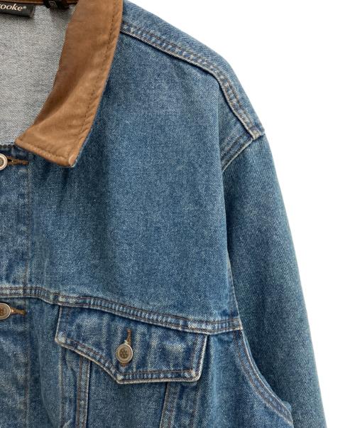 Dunbrooke（ダンブルック）Dunbrooke (ダンブルック) デニムジャケット ブルー×ブラウン サイズ:XLの古着・服飾アイテム