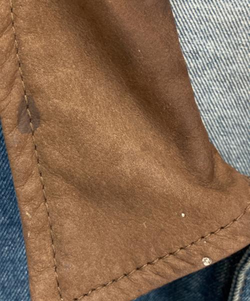 Dunbrooke（ダンブルック）Dunbrooke (ダンブルック) デニムジャケット ブルー×ブラウン サイズ:XLの古着・服飾アイテム