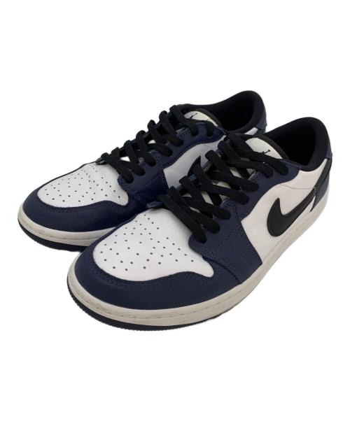 NIKE（ナイキ）NIKE (ナイキ) AIR JORDAN 1 LOW ホワイト×ネイビー サイズ:27.5の古着・服飾アイテム