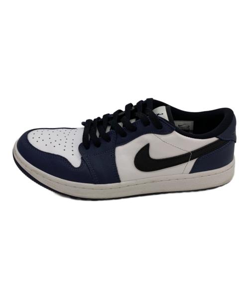 NIKE（ナイキ）NIKE (ナイキ) AIR JORDAN 1 LOW ホワイト×ネイビー サイズ:27.5の古着・服飾アイテム