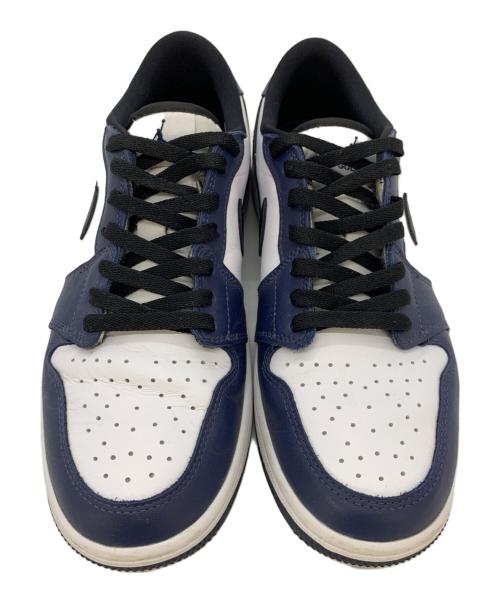 NIKE（ナイキ）NIKE (ナイキ) AIR JORDAN 1 LOW ホワイト×ネイビー サイズ:27.5の古着・服飾アイテム