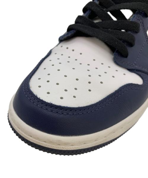 NIKE（ナイキ）NIKE (ナイキ) AIR JORDAN 1 LOW ホワイト×ネイビー サイズ:27.5の古着・服飾アイテム