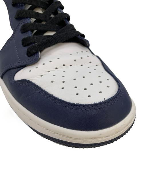 NIKE（ナイキ）NIKE (ナイキ) AIR JORDAN 1 LOW ホワイト×ネイビー サイズ:27.5の古着・服飾アイテム