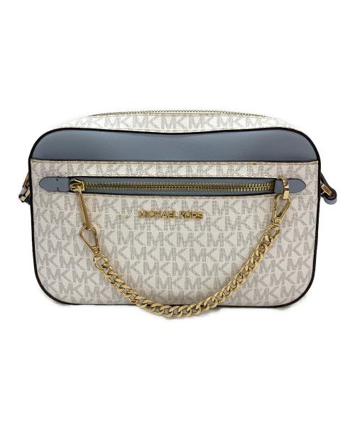 MICHAEL KORS（マイケル・コース）MICHAEL KORS (マイケル・コース) ショルダーバッグ ホワイト×スカイブルーの古着・服飾アイテム
