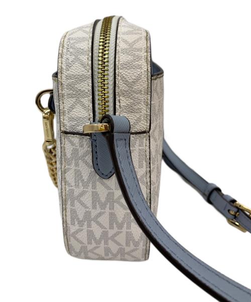 MICHAEL KORS（マイケル・コース）MICHAEL KORS (マイケル・コース) ショルダーバッグ ホワイト×スカイブルーの古着・服飾アイテム