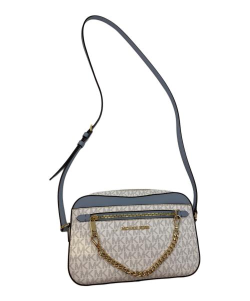 MICHAEL KORS（マイケル・コース）MICHAEL KORS (マイケル・コース) ショルダーバッグ ホワイト×スカイブルーの古着・服飾アイテム