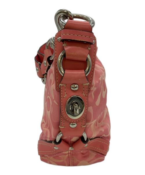 COACH（コーチ）COACH (コーチ) セミショルダーバッグ シグネチャー ピンクの古着・服飾アイテム