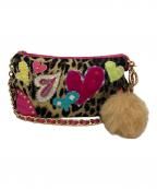 Think Bee!シンクビー!）の古着「チェーンショルダーバッグ」｜ピンク