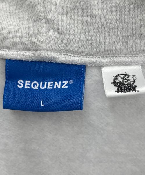 SEQUENZ（シークエンズ）SEQUENZ (シークエンズ) トムとジェリー (トムトジェリー) プルオーバーパーカー グレー サイズ:Lの古着・服飾アイテム