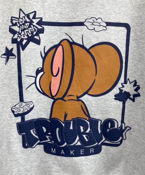 SEQUENZ（シークエンズ）SEQUENZ (シークエンズ) トムとジェリー (トムトジェリー) プルオーバーパーカー グレー サイズ:Lの古着・服飾アイテム