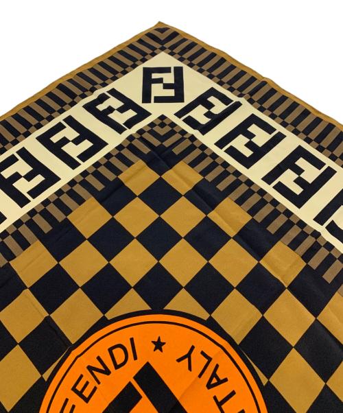 FENDI（フェンディ）FENDI (フェンディ) シルクスカーフ ブラウンの古着・服飾アイテム