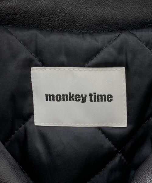 MONKEY TIME（モンキータイム）MONKEY TIME (モンキータイム) レザージャケット ブラック サイズ:XLの古着・服飾アイテム