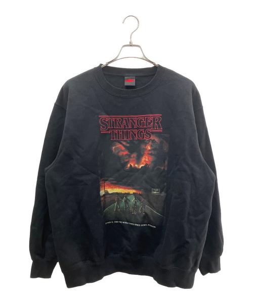 GU（ジーユー）GU (ジーユー) STRANGERTHINGS (ストレンジャーシングス) スウェット ブラック サイズ:XLの古着・服飾アイテム