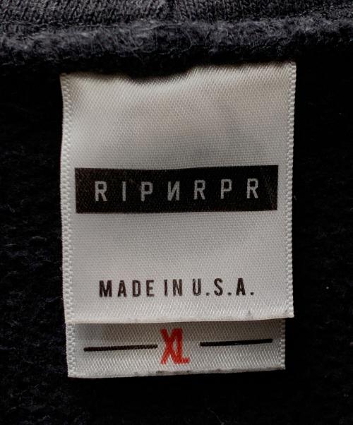 RIPNRPR（リッピンリペアー）RIPNRPR (リッピンリペアー) プリントパーカー ブラック サイズ:XLの古着・服飾アイテム